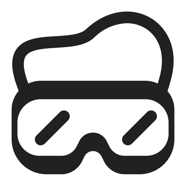 Goggles High Contrast Vector