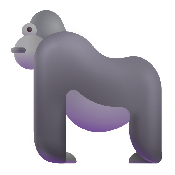 Gorilla Color Vector