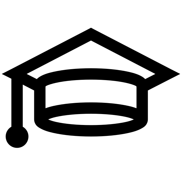 Graduation Cap Solid Vector
