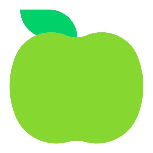 Green Apple Flat Vector