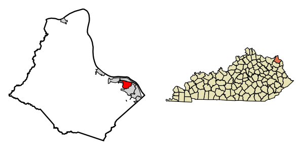 Greenup County Kentucky Incorporated And Unincorporated Areas Raceland Highlighted 2163858
