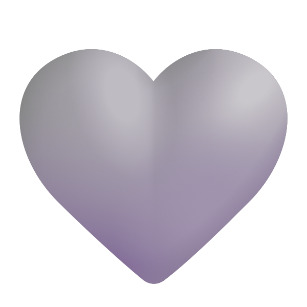 Grey Heart Color Vector