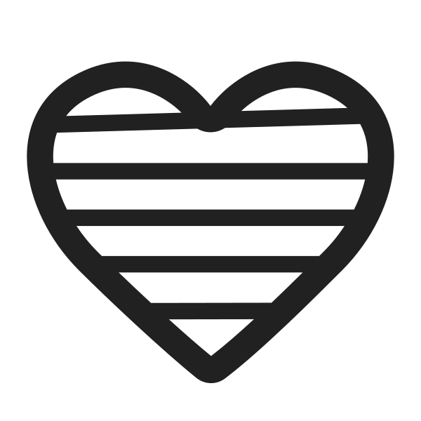 Grey Heart High Contrast