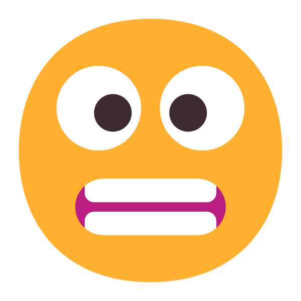 Grimacing Face Flat Vector