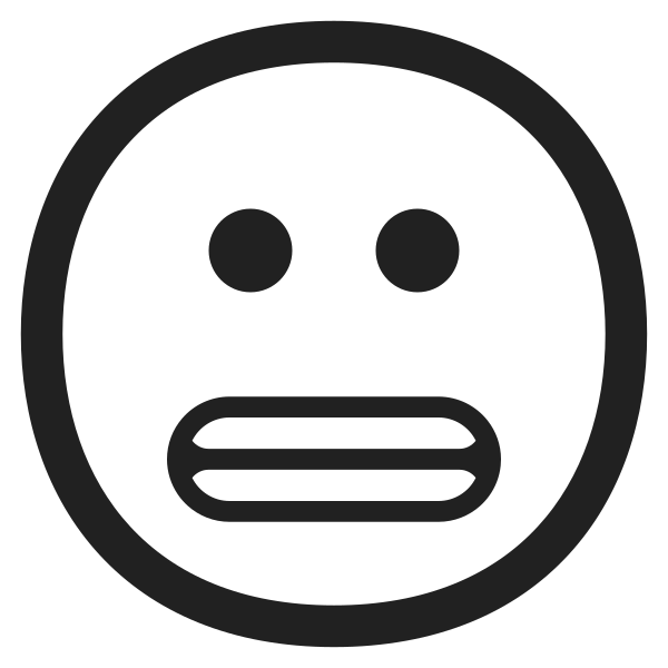 Grimacing Face High Contrast Vector