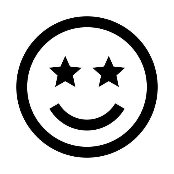 Grin Stars Solid Vector