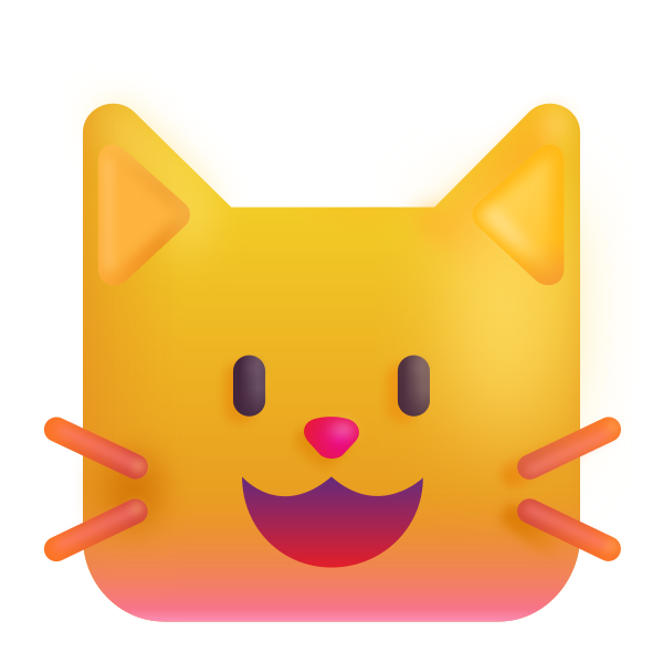Grinning Cat Color Vector