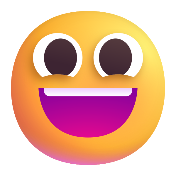 Grinning Face With Big Eyes Color Vector