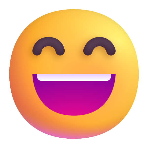 Grinning Face With Smiling Eyes Color