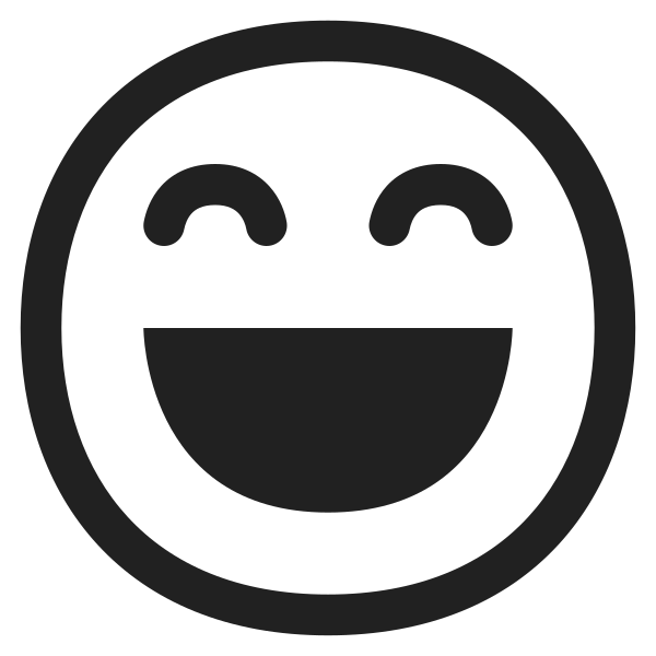 Grinning Face With Smiling Eyes High Contrast