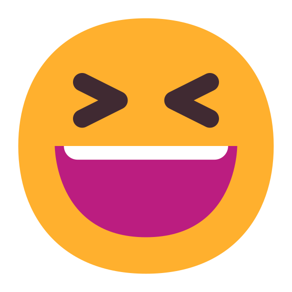 Grinning Squinting Face Flat