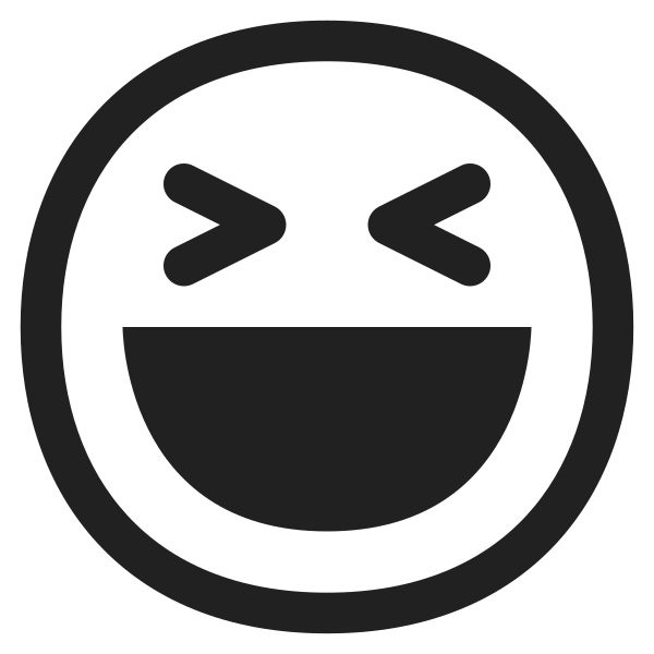Grinning Squinting Face High Contrast