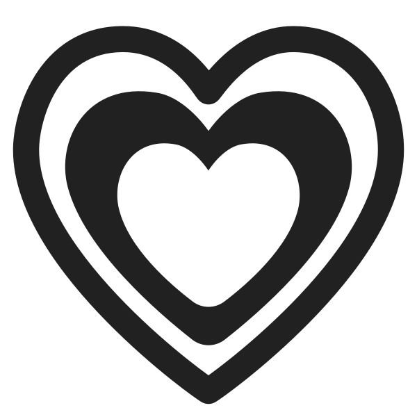 Growing Heart High Contrast Vector