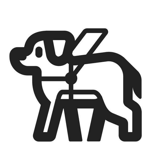 Guide Dog High Contrast Vector