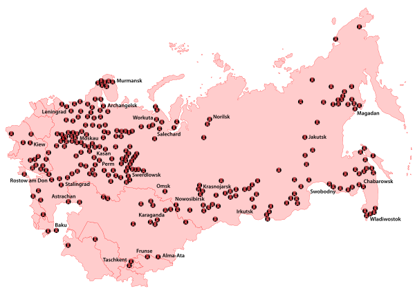 Gulag Location Map De