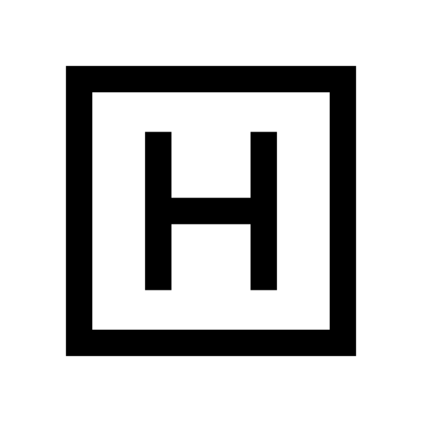 H Square Solid Vector