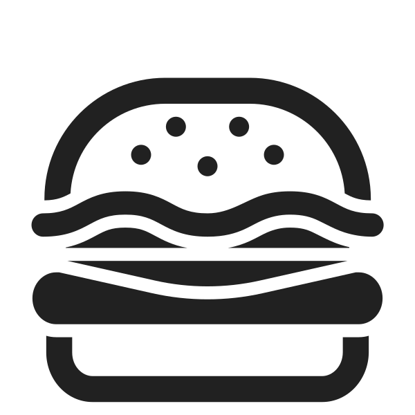 Hamburger High Contrast Vector