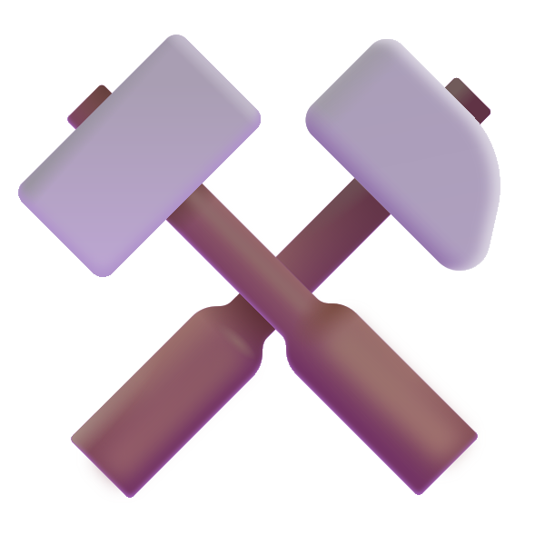 Hammer And Pick Color Vector