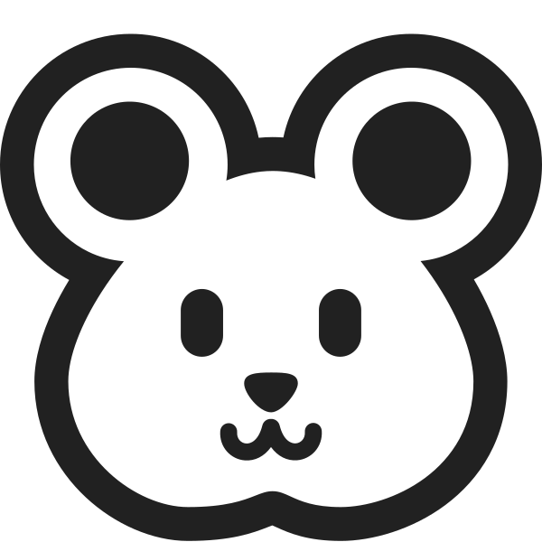 Hamster High Contrast Vector