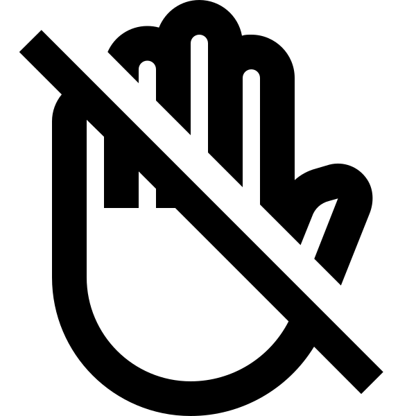 Hand Back Left Off Outline
