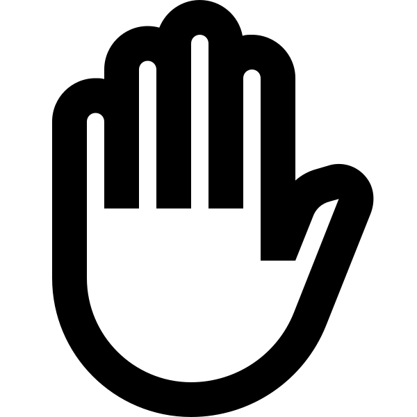 Hand Back Left Outline
