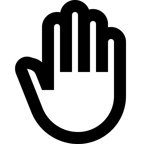 Hand Back Right Outline