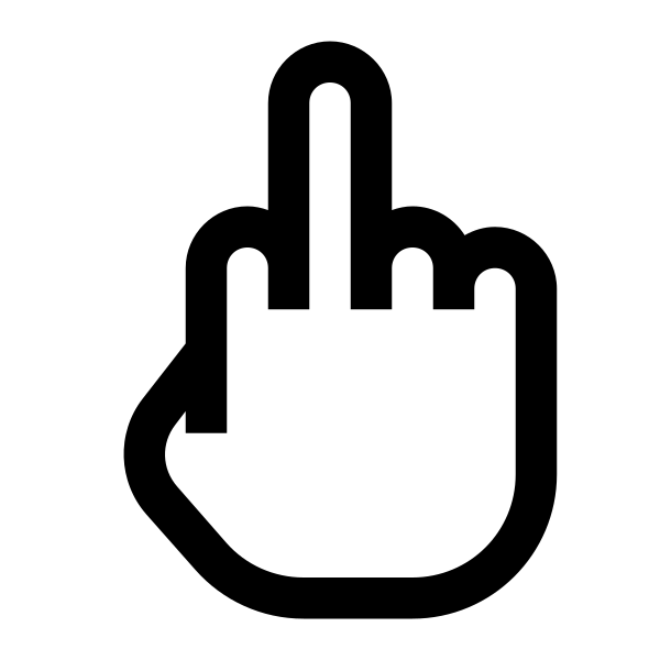 Hand Middle Finger Solid