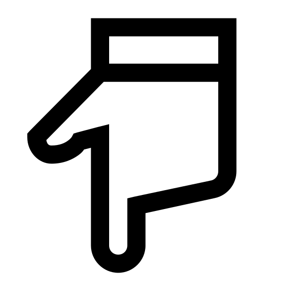 Hand Point Down Vector