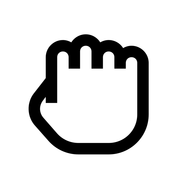 Hand Rock Solid Vector