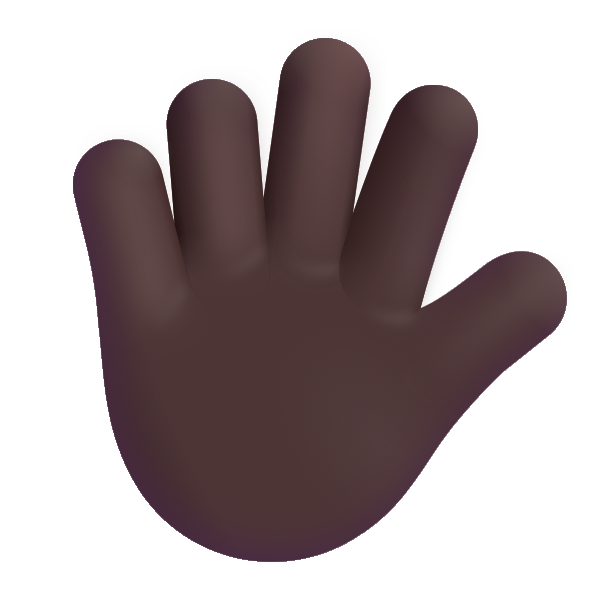 Hand With Fingers Splayed Color Dark Vector