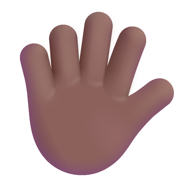 Hand With Fingers Splayed Color Medium Dark Vector