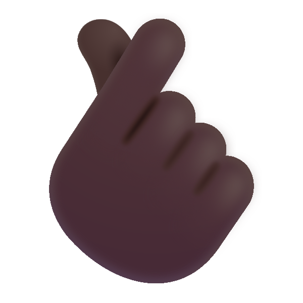 Hand With Index Finger And Thumb Crossed Color Dark