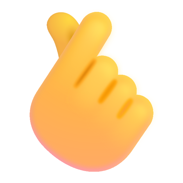 Hand With Index Finger And Thumb Crossed Color Default Vector