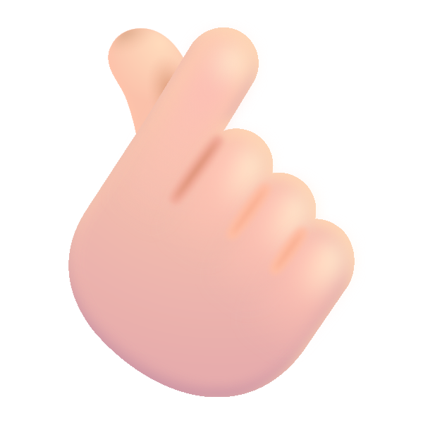 Hand With Index Finger And Thumb Crossed Color Light