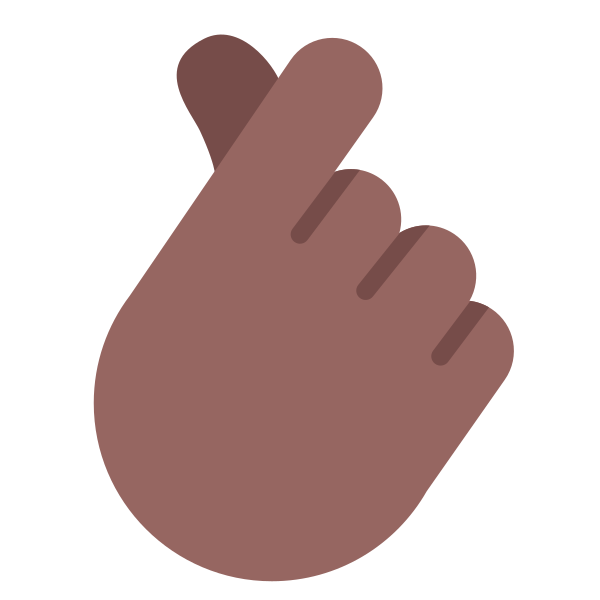Hand With Index Finger And Thumb Crossed Flat Medium Dark Vector