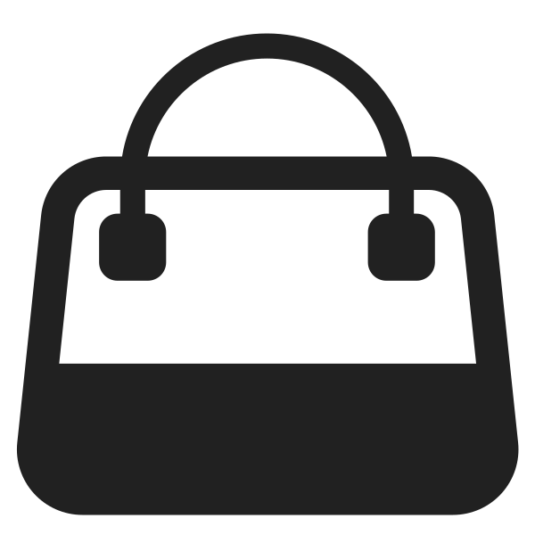 Handbag High Contrast Vector