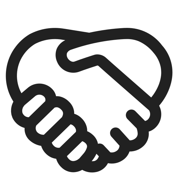 Handshake High Contrast Vector