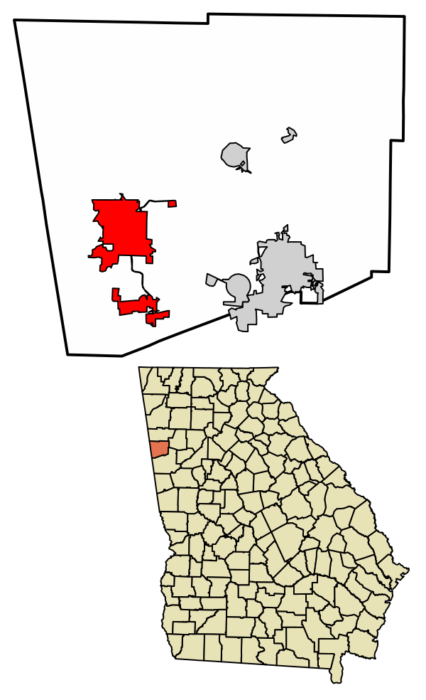 Haralson County Georgia Incorporated And Unincorporated Areas Tallapoosa Highlighted 1375300