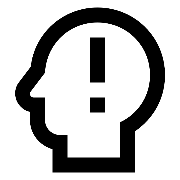 Head Alert Outline