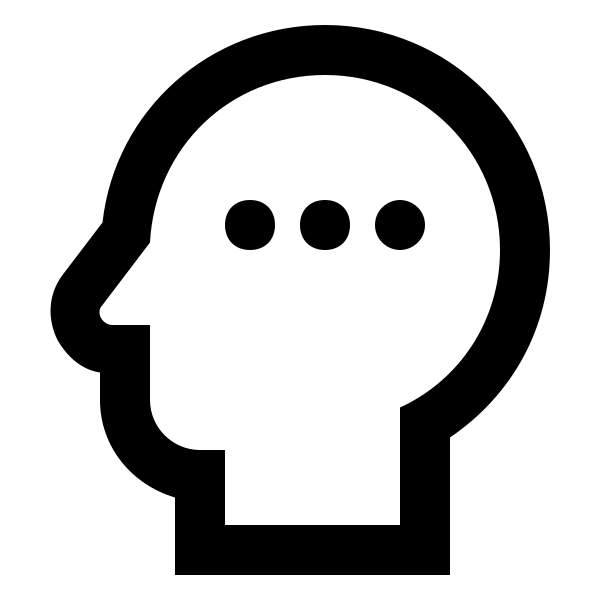 Head Dots Horizontal Outline