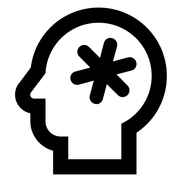 Head Snowflake Outline