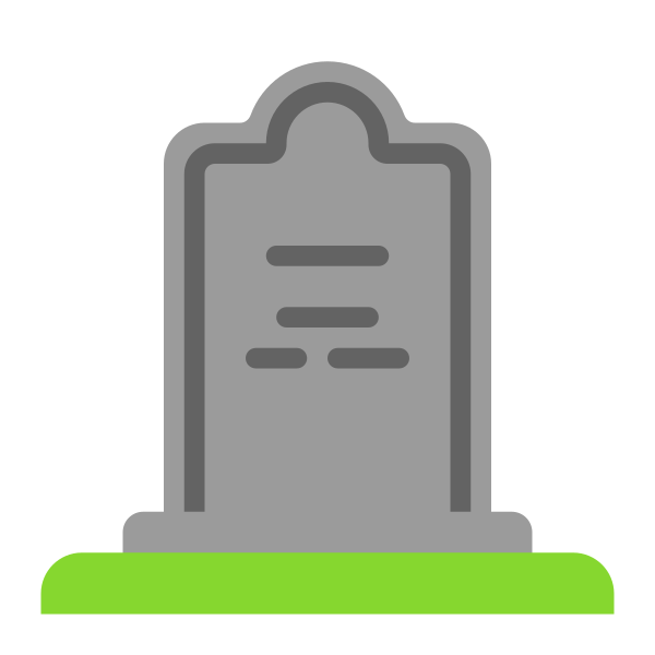 Headstone Flat Vector