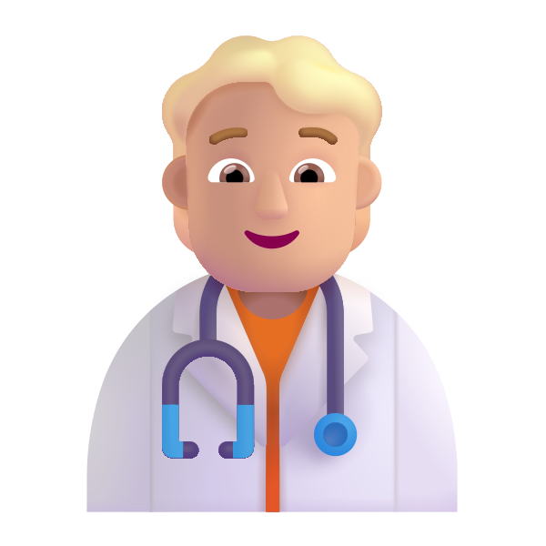 Health Worker Color Medium Light Vector