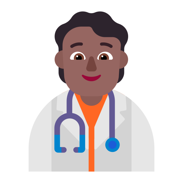 Health Worker Flat Medium Dark Vector