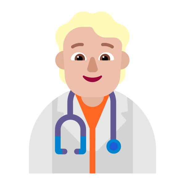 Health Worker Flat Medium Light Vector