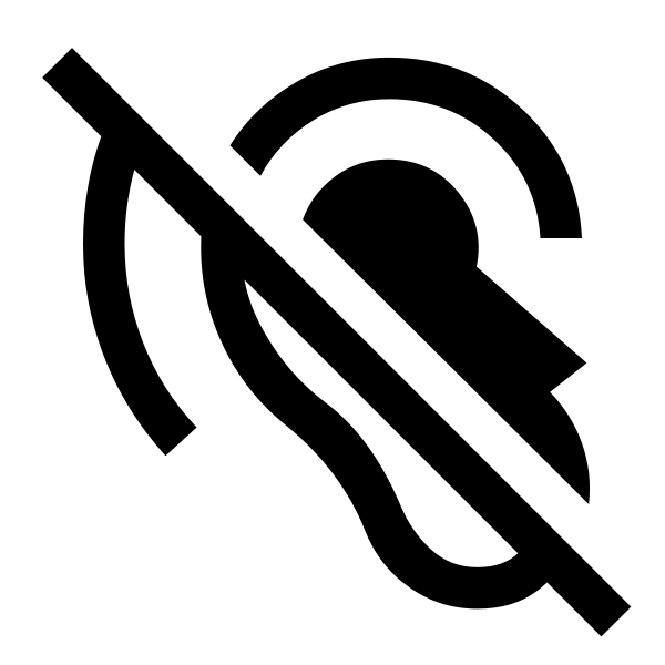 Hearing Aid Disabled Left Fill