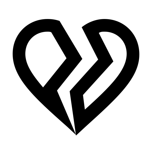 Heart Broken Outline