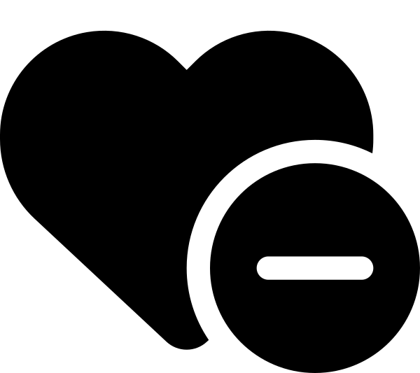 Heart Circle Minus