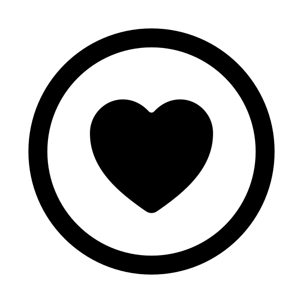 Heart Circle Outline