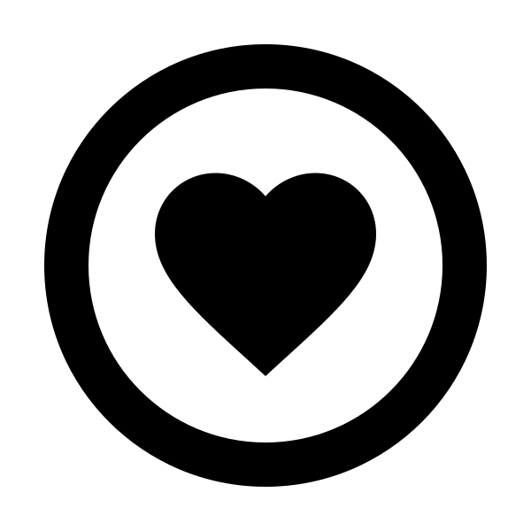 Heart Circle Outline